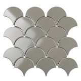 Керамическая мозаика Fan Shape Dark Grey Glossy (BF1312) 293х274х6