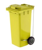 Контейнер мусорный 120 л с педалью и крышкой (Желтый)