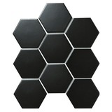 Керамическая мозаика Hexagon big Black Matt (FQ83000) 256х295х6