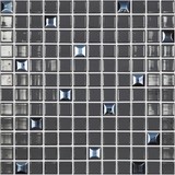 Мозаика Edna Mix №828 Черный 31,7x31,7 (на сетке)