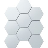 Керамическая мозаика Hexagon big White Matt (SBH1005) 256х295х6