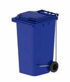 Контейнер мусорный 240 л с педалью и крышкой (Синий)