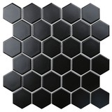 Керамическая мозаика Hexagon small Black Matt (MT83000) 278х265х6