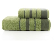 Комплект махровых полотенец KARNA "REGAL SET" зеленый 50х90 см (1 шт) ,  70х140 см  (1шт)