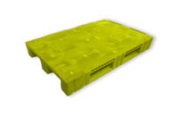 Поддон полимерный 1200х800х150 мм сплошной на 3-х полозьях (Желтый)