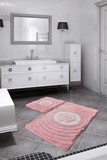 Коврик для ванной DO&CO (60Х100 см/50x60 см) FLORIA цвет розовый