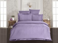 Комплект постельного белья бамбук "KARNA" PERLA 2 спальный (Eвро) цвет светло-лавандовый