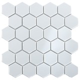 Керамическая мозаика Hexagon small White Glossy (IDL1001) 278х265х6