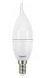 Лампа светодиодная General свеча на ветру E14 7W 2700K 2K 35x125 пластик/алюм 648800
