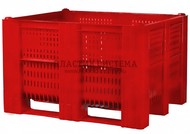 Крупногабаритный контейнер ACE 1200х1000х740 мм перфорированный (Красный)