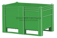 Крупногабаритный контейнер 1200х800х740 мм сплошной (модель 800) (Зеленый)