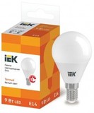 Лампа светодиодная IEK шар G45 E14 9W(810lm) 3000К 3K ECO LLE-G45-9-230-30-E14