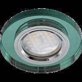 Светильник встраиваемый Ecola DL1650 MR16 GU5.3 круг стекло Изумруд/Хром 25x95 FR1650EFF