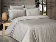 Комплект постельного белья DO&CO Сатин  жаккард LAVENDAR 2 спальный Евро цвет бежевый