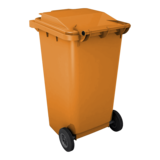 Контейнер для мусора 240 л с крышкой (Оранжевый)