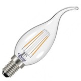 Лампа светодиодная General Свеча на ветру E14 7W(640lm) 4500K 4K 35x118 филамент (нитевидная), прозр. 647200