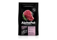AlphaPet Superpremium с говядиной и рисом сухой для щенков и юниоров средних пород