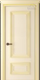 Межкомнатная дверь Палаццо 2 (полотно глухое) Эмаль слоновая кость патина золото - 2,0х0,6
