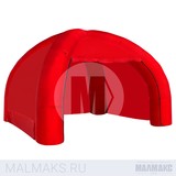 Надувная палатка красная 4-опорная (4х4х3 м)