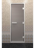 Дверь для хамама 1900х700 стеклянная Хамам Сатин алюминий/стекло DoorWood