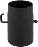 Труба с шибером для дымохода DN 120 сталь черный Darco