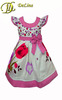Платье детское из хлопка Тюльпаны Сердечки Розовое