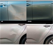 Выправление вмятин на двери автомобиля без покраски