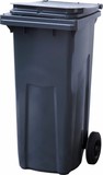 Пластиковый мусорный бак п/э (120л) (Серый)