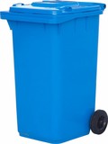 Пластиковый мусорный бак п/э (240л) (Синий)