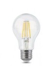 Лампа светодиодная Gauss Filament ЛОН A60 E27 10W(970lm) 4100K 4K прозр. 105x60 филамент (нитевидная), 102802210