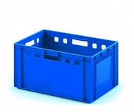 Ящик пластиковый Е3 600х400х300 мм (Синий)