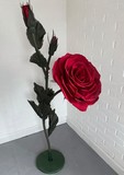 Куст розы из ткани: красный - 1 сутки