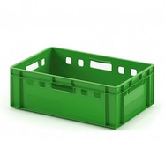 Ящик пластиковый Е2 600х400х200 мм (Зеленый)