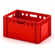 Ящик пластиковый Е3 600х400х300 мм морозостойкий (Красный)