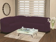 Чехол "BULSAN" на диван угловой левосторонний, 5 посадочных мест (2+3) цвет коричневый