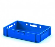 Ящик пластиковый Е1 600х400х120 мм (Синий)