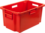 Ящик мясной конусообразный 600х400х300 мм сплошной (Красный)