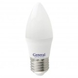 Лампа светодиодная General свеча C37 E27 10W 4500K 4K 35х105 пластик/алюм GLDEN-CF-10-230-E27-4500, 683100