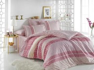 Комплект постельного белья 1,5 сп. (Евро) поплин "EMMA", розовый, 100% Хлопок