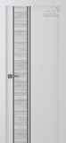 Межкомнатная дверь Твинвуд 1 (полотно глухое) Эмаль белый патина серебро - 2,0х0,6