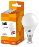 Лампа светодиодная IEK шар G45 E14 7W(630lm) 3000K 2K 78x45 матов. ECO LLE-G45-7-230-30-E14