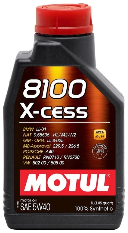 Моторное масло MOTUL 8100 X-CESS 5W-40 1л 109774/ 111681