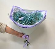 Букет цветов с бирюзовой гипсофилой