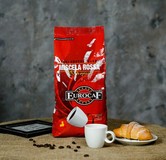 Кофе в зернах жаренный с кофеином EUROCAF «ROSSO»