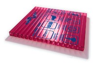 Поликарбонат сотовый 4 мм Kinplast (Красный, 6 х 2,1 м)