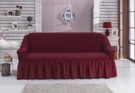 Чехол "BULSAN" для дивана трехместного цвет бордовый