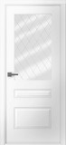 Межкомнатная дверь Роялти (остекленное) Эмаль белый - 2,0х0,6