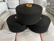 Пряжа смесовая для ткачества чёрная Ne6 (40% ПЭ, 60% Хл.)
