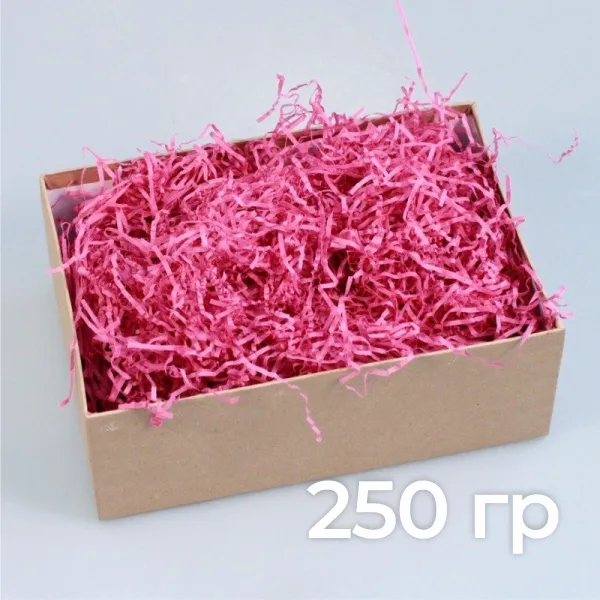 Бумажный наполнитель «Ягодный розовый», гофрированный, 250 г