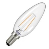 Лампа светодиодная General Свеча E14 7W(640lm) 4500K 4K 35x98 филамент (нитевидная), прозр. 646600
